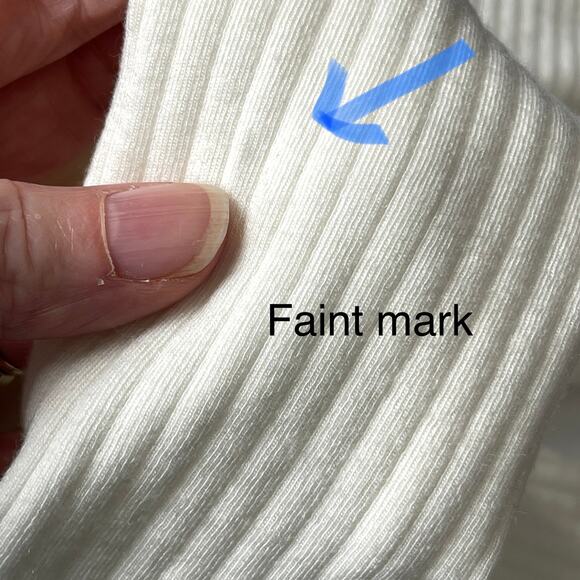 Enza Costa Women's Asymmetric Rib Knit Sweater Top NEW Size M Winter White - Picture 6 of 9